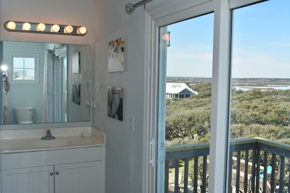 Top floor suit Master Bath with whirlpool jet tub and separate showers