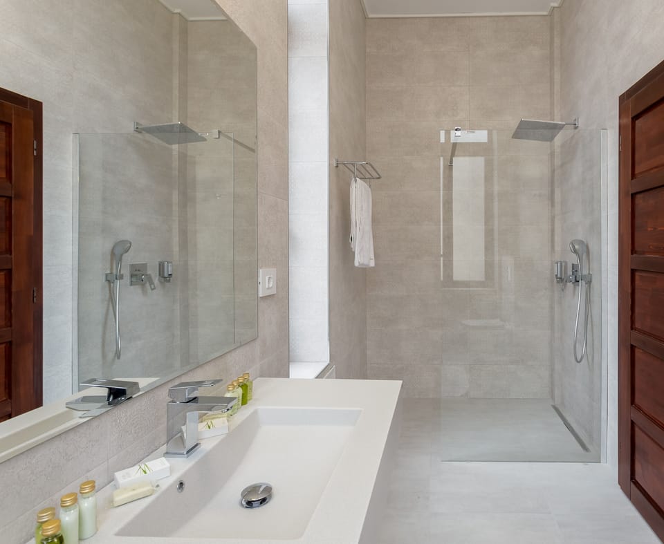 Deluxe Studio Suite, 1 King Bed with Sofa bed, Non Smoking (Junior) | Bathroom | Shower, hair dryer, bathrobes, slippers