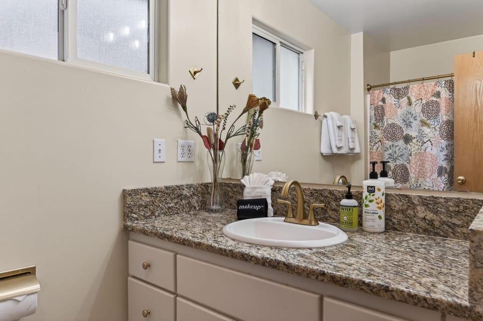 This is the single bathroom in the home