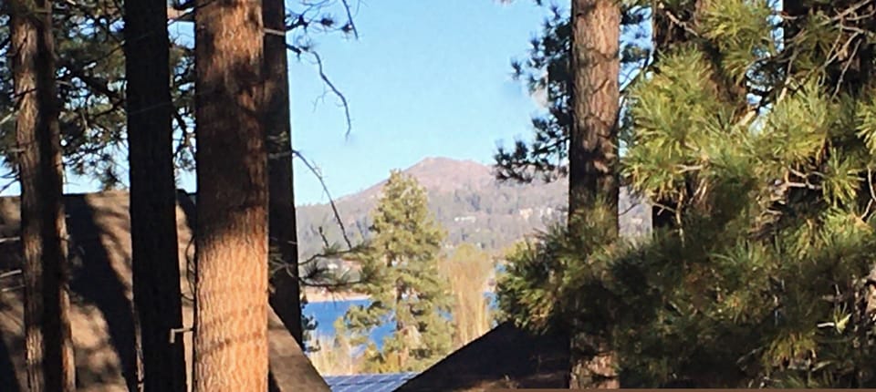 Peek-a-boo view of the lake from Balcony