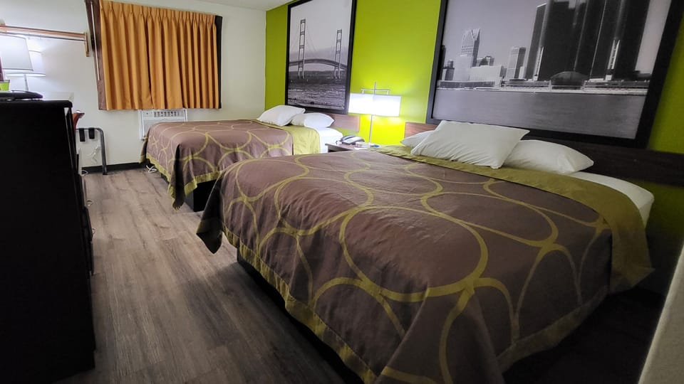 Room, 2 Queen Beds, Non Smoking (Pet-Friendly) | In-room safe, desk, iron/ironing board, free cribs/infant beds