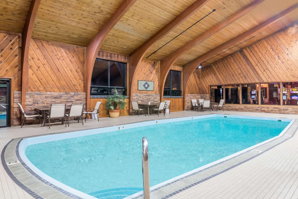 Indoor pool, open 7 AM to 10:30 PM, sun loungers