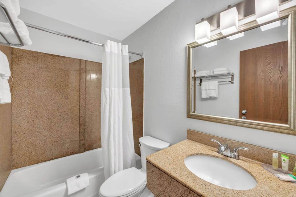 Free toiletries, hair dryer, towels