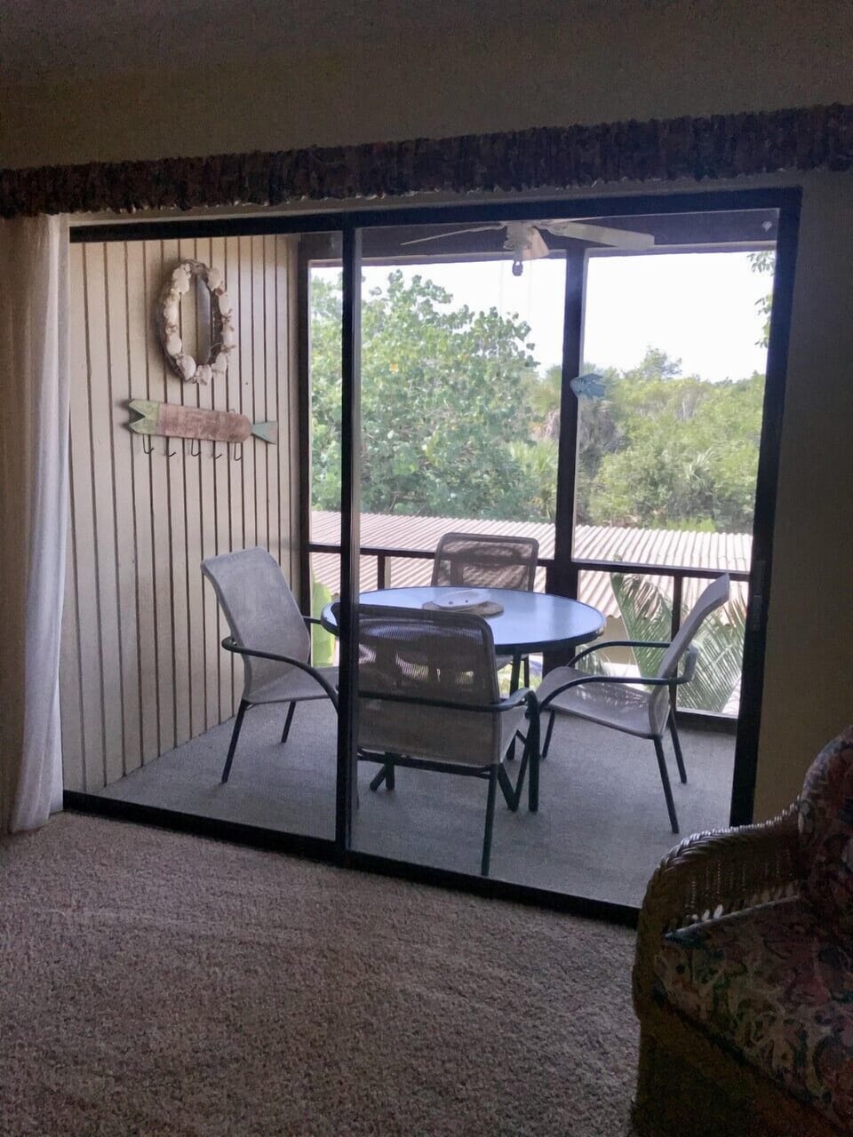 Screen in porch off Dining Room
