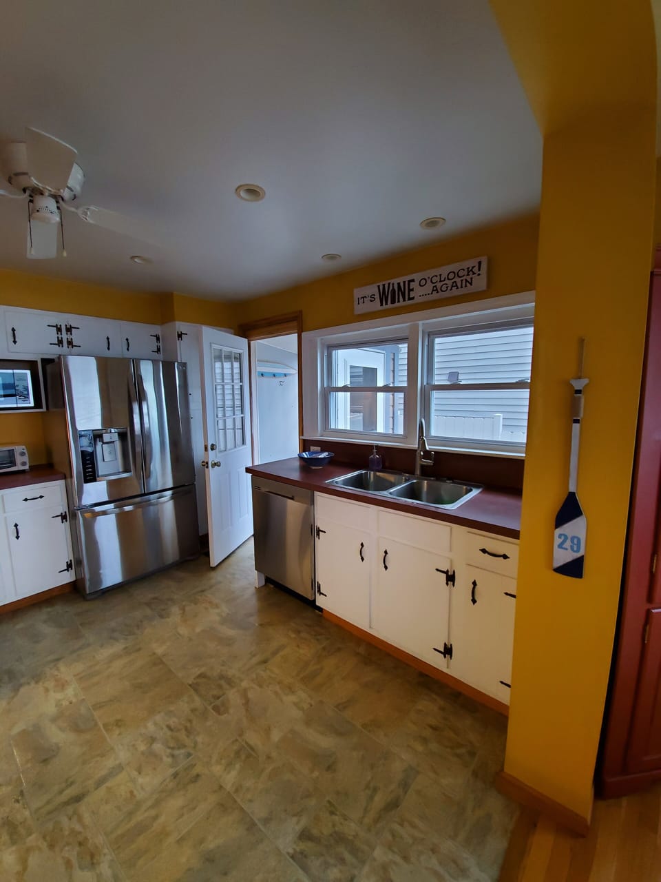 Kitchen with access to outside