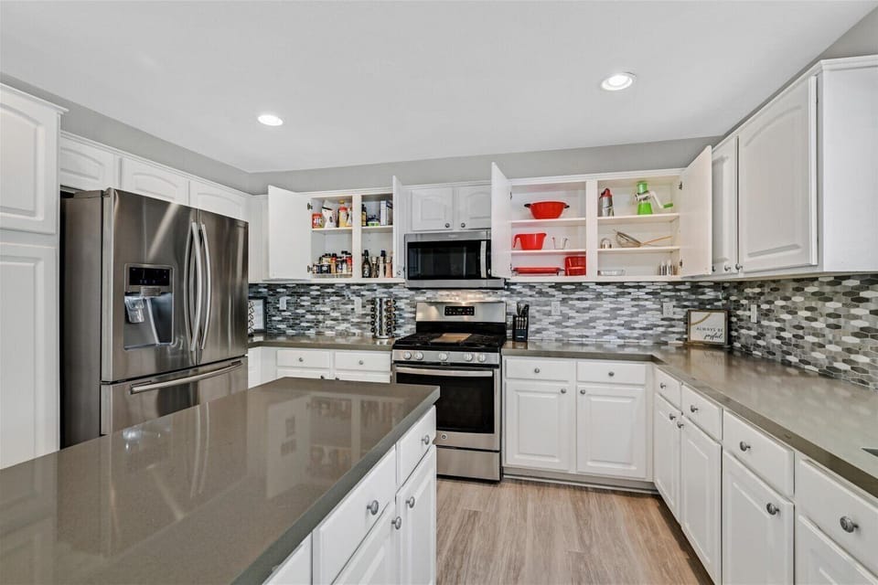 The kitchen is fully stocked with everything you need