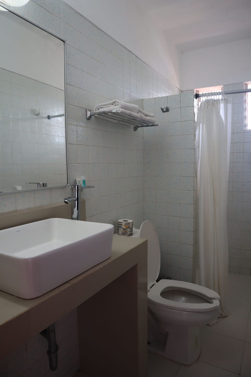 Standard Room, 2 Double Beds | Bathroom | Shower, hair dryer, towels