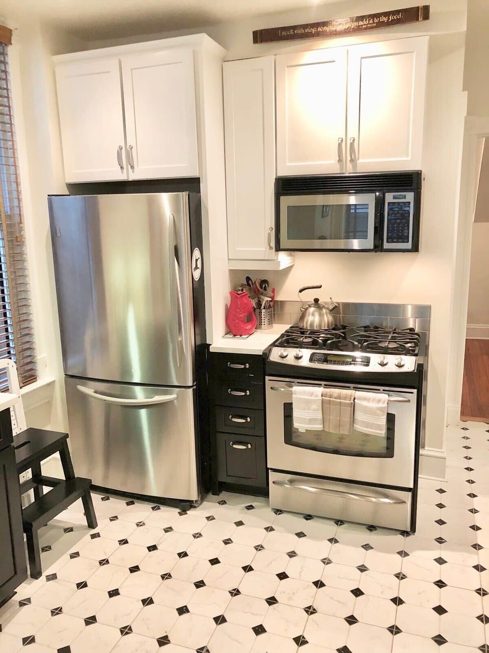 Stunning stainless steel appliances