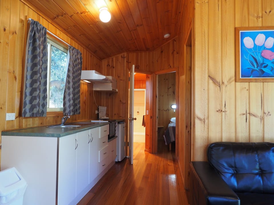 Deluxe Cabin, 2 Bedrooms | Private kitchenette | Full-size fridge, microwave, coffee/tea maker, electric kettle