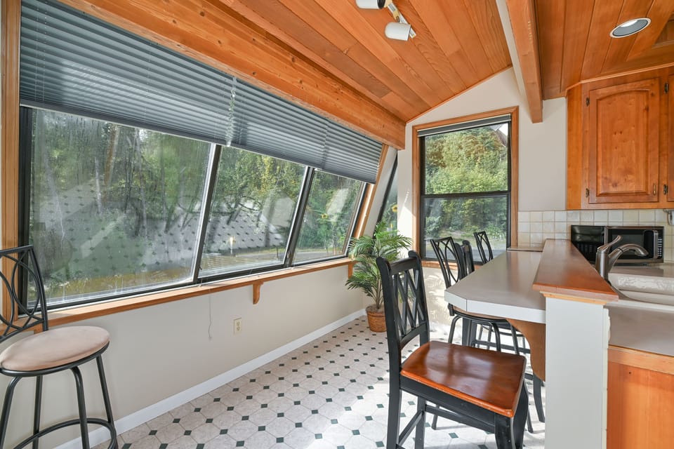 More seating at the breakfast bar.
