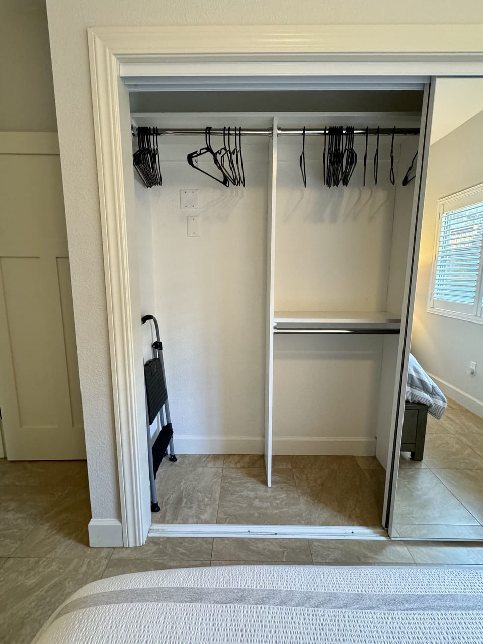 Closet space in bedroom on the left.  