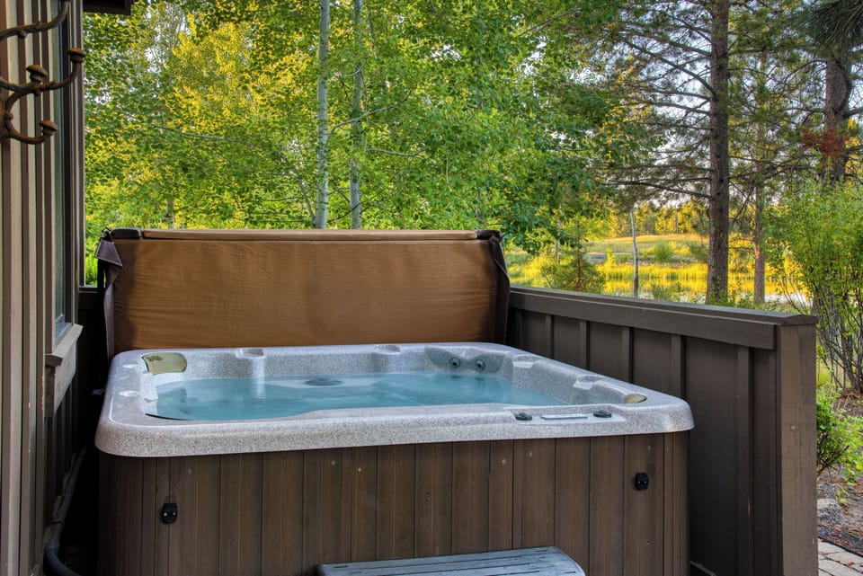 Inviting hot tub.