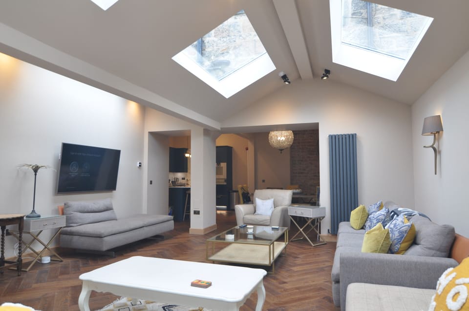 New open plan lounge dining kitchen area