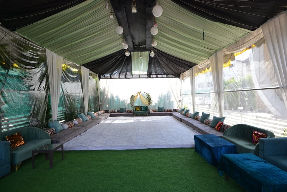 Outdoor wedding area