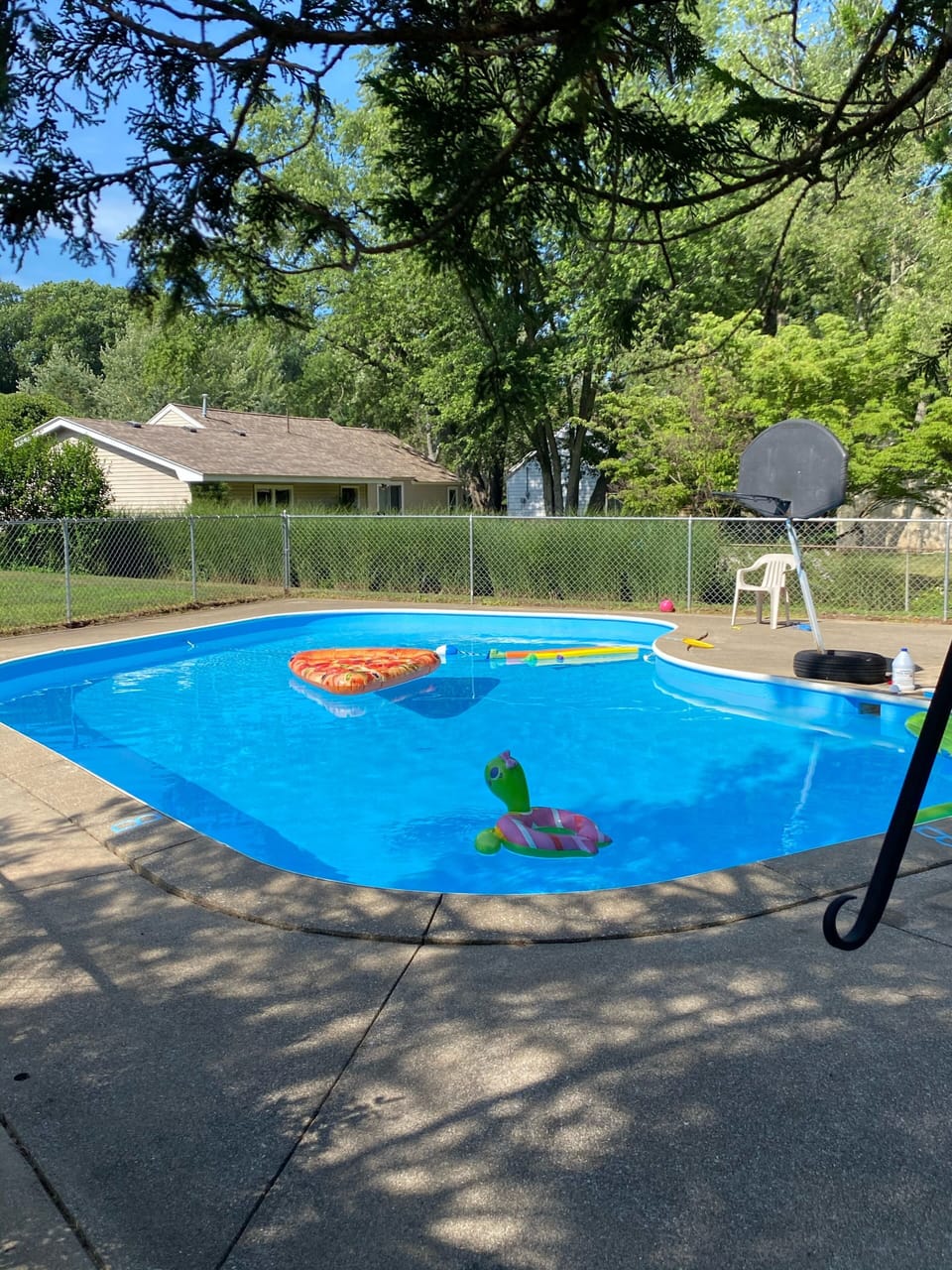 Pool in the back yard