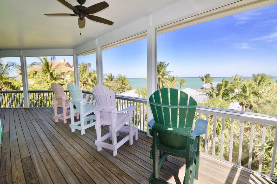 Dolphin watch chairs off living room, great water views