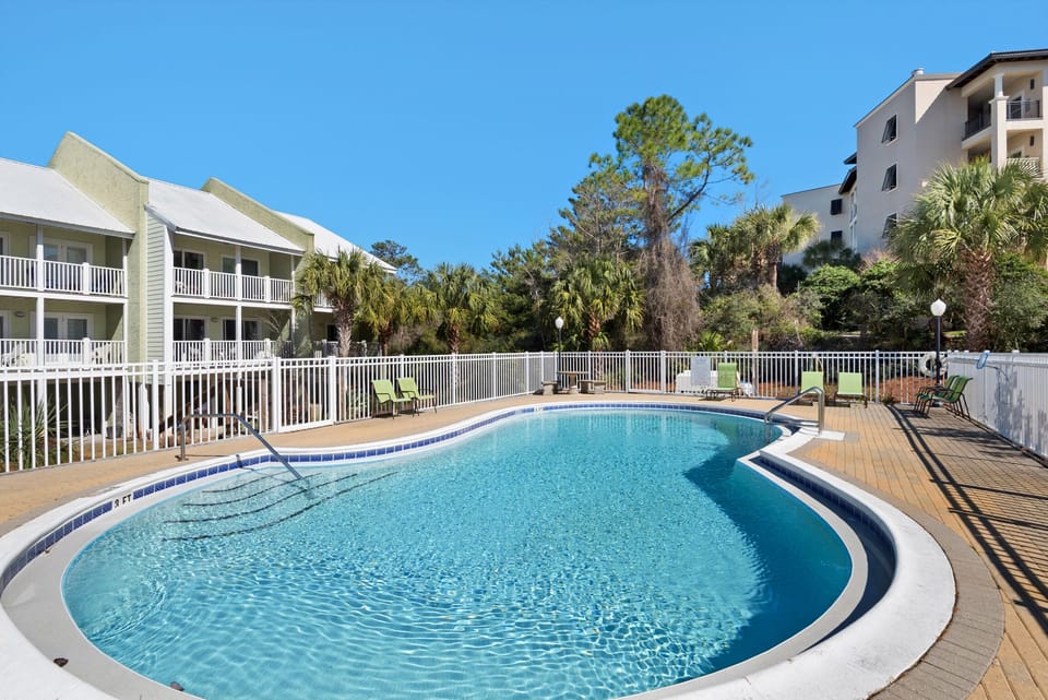 Community pool just steps away