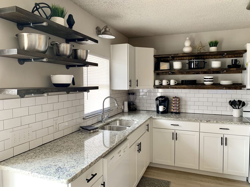 Ample counter space for food prep
