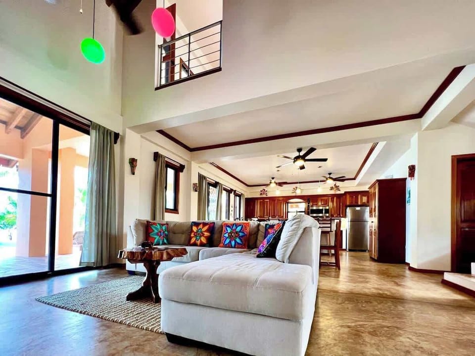 Living room, dining area, kitchen