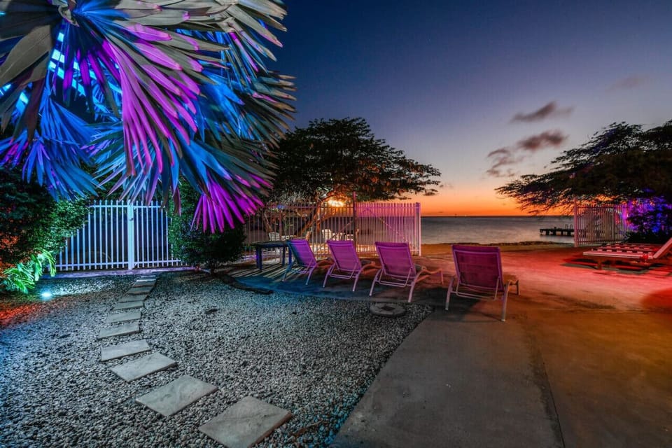In the evening, the property will be illuminated with a variety of lights.