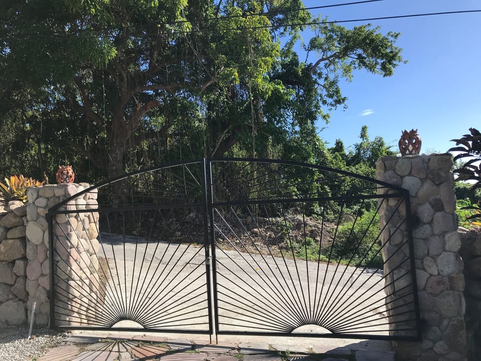 DOUBLE GATES TO ENTRANCE