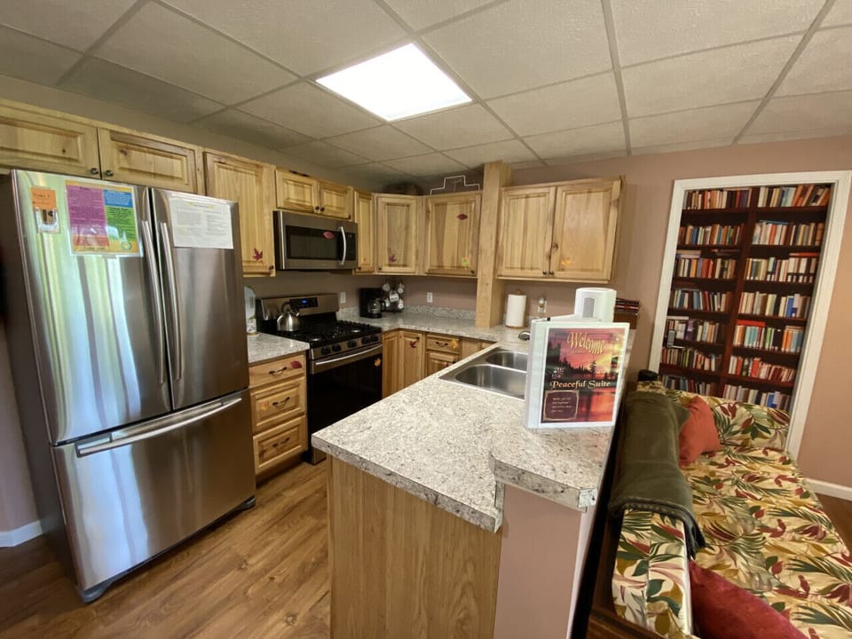 We have a well equipped kitchen with just about everything you may need.