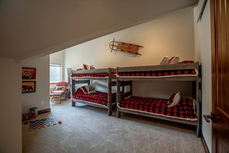 Bunk room upstairs.