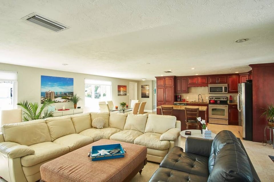 Feel at home at The Palms in the large, open living space.