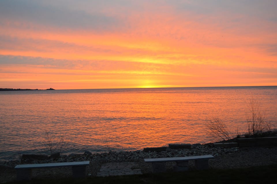 Watching the sunrise from the Master bedroom