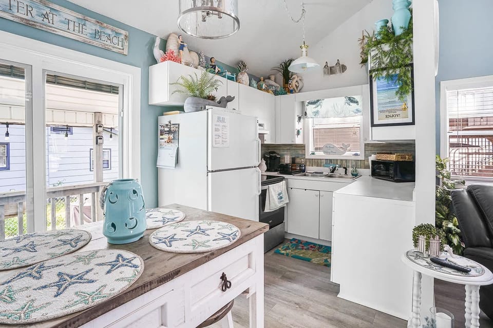 Cozy kitchen with charming vintage touches and natural light