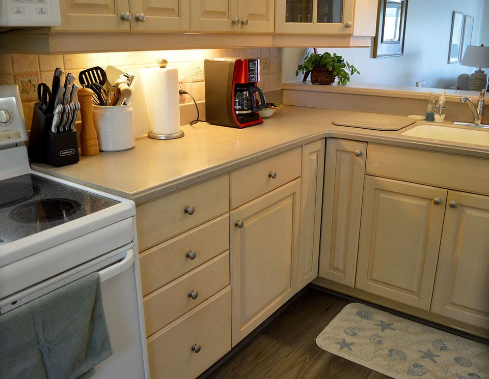 Fully stocked kitchen