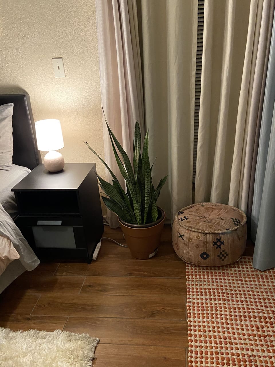 Bedroom reading/meditation corner