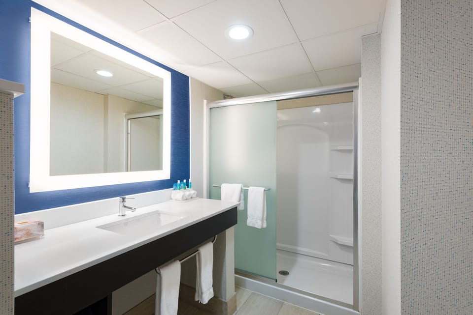 Free toiletries, hair dryer, towels