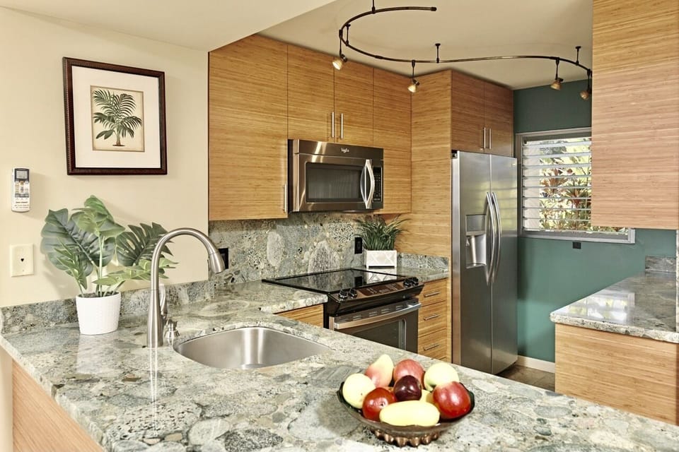 Our modern kitchen is a chefs dream, equipped with everything you need to whip up delicious meals.