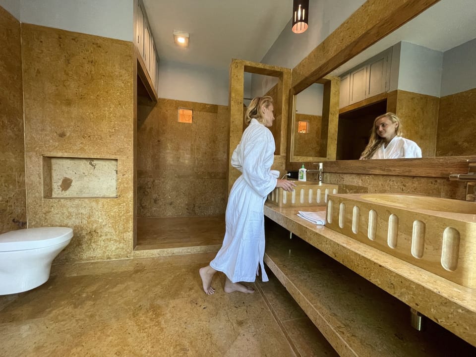Superior Suite | Bathroom | Shower, rainfall showerhead, designer toiletries, hair dryer