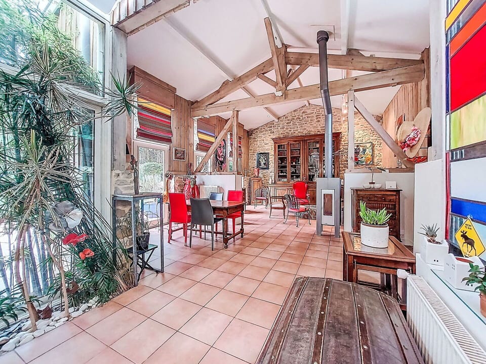 Door, Flowerpot, Chair, Houseplant, Eco Hotel, Living Room