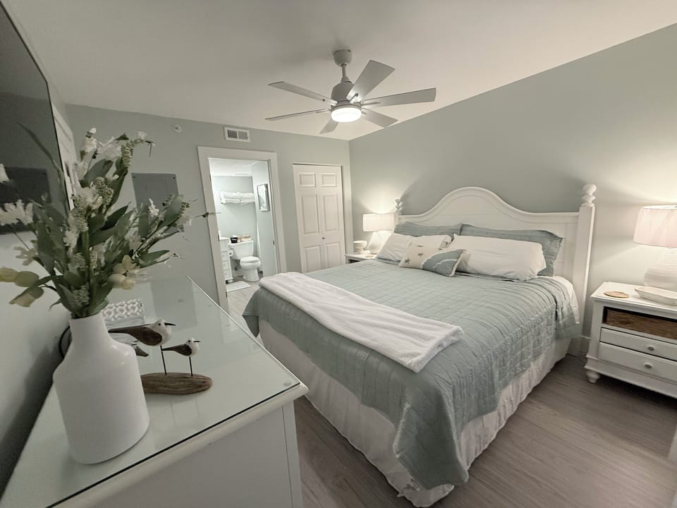 Master bedroom and master bathroom