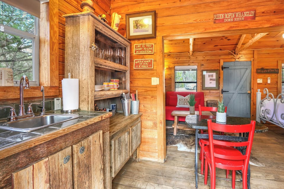 Kitchen located off the entry door