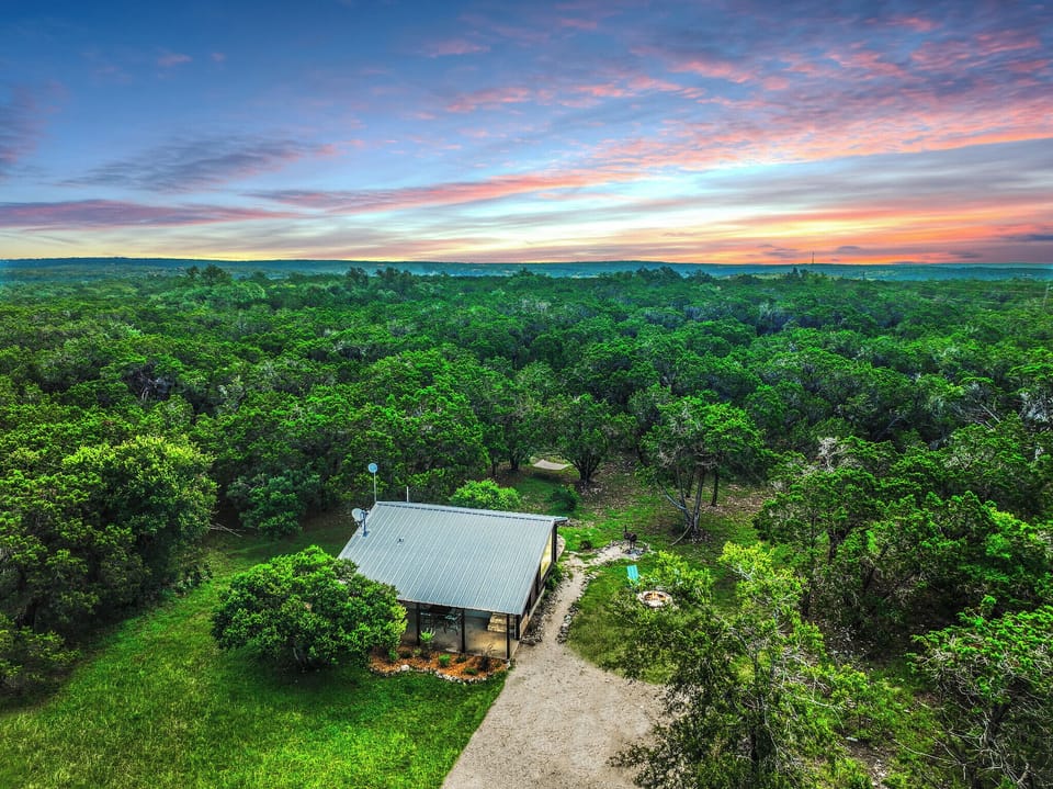 Aerial view of the property