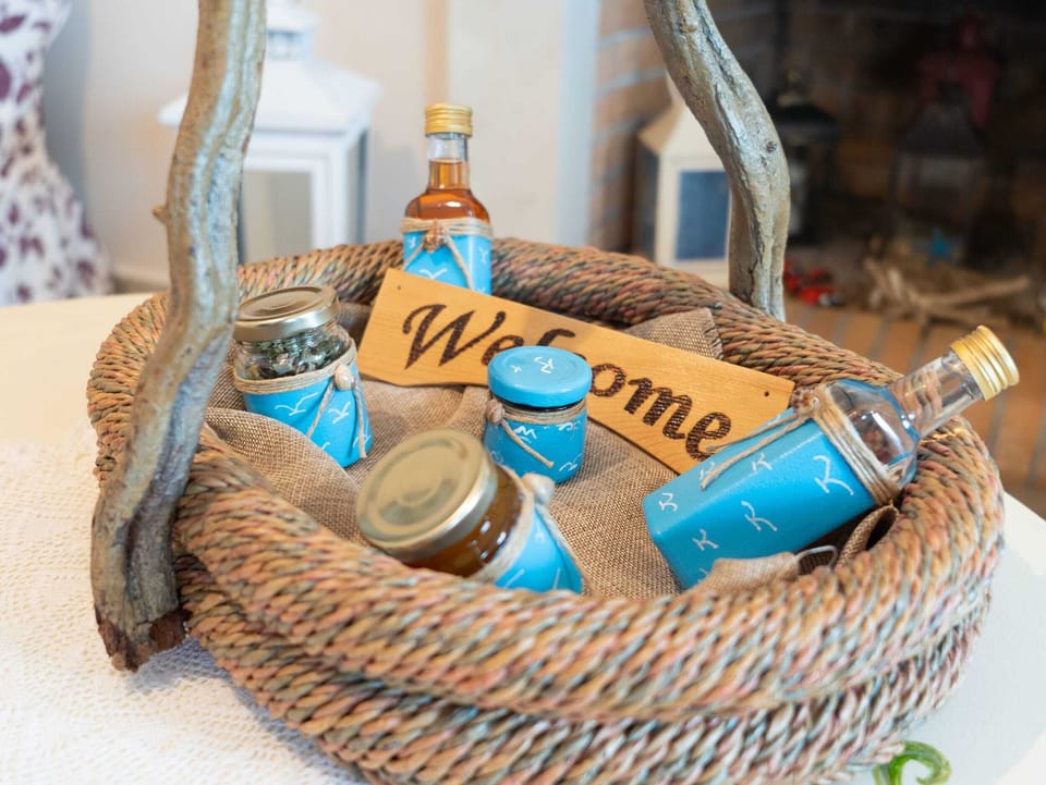 You welcome basket includes homemade delicacies