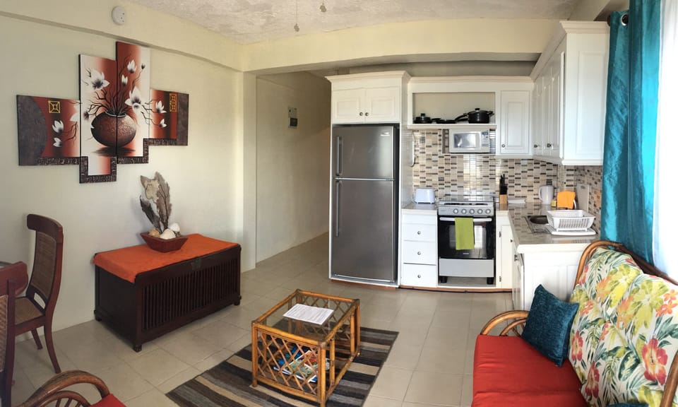 Kitchen and living room