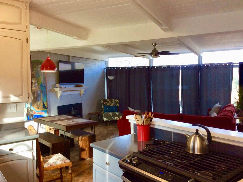 Kitchen is compact, user-friendly, centrally located and well-equipped