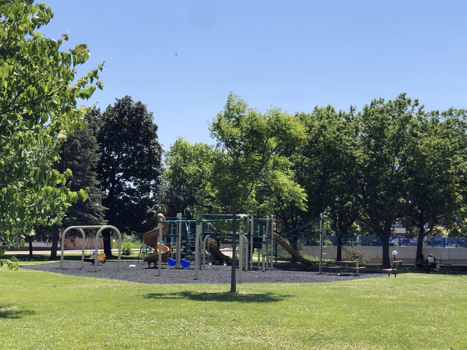 Public play area four blocks from our home.