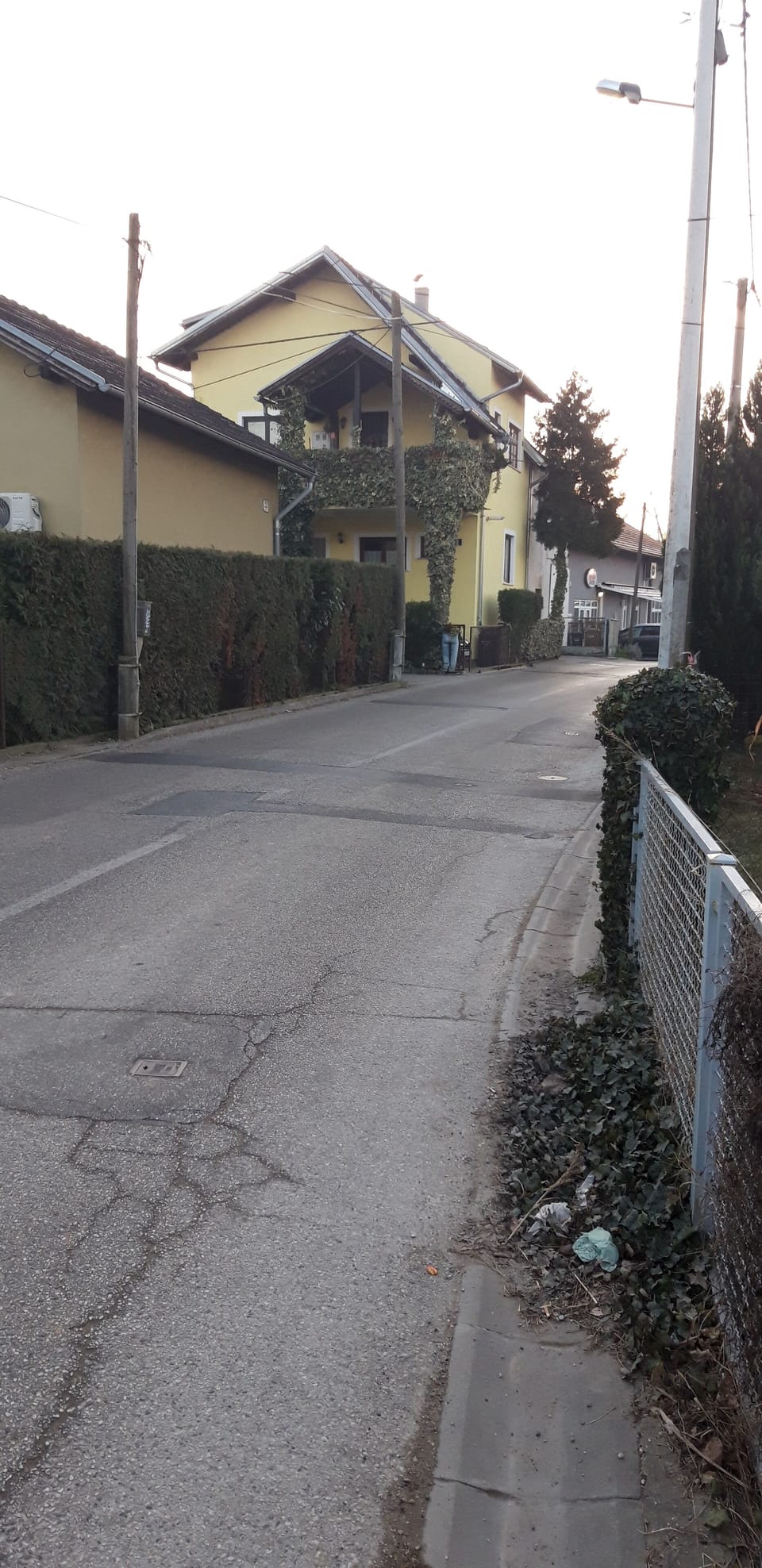 at the yellow building, turn to the left aisle