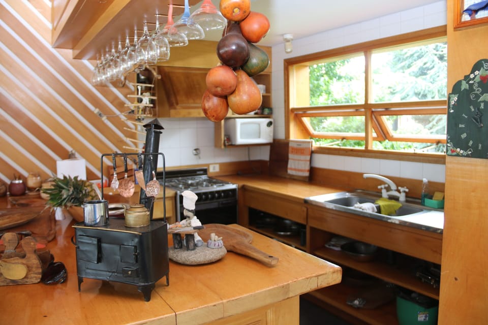 Cocina con vista al jardin