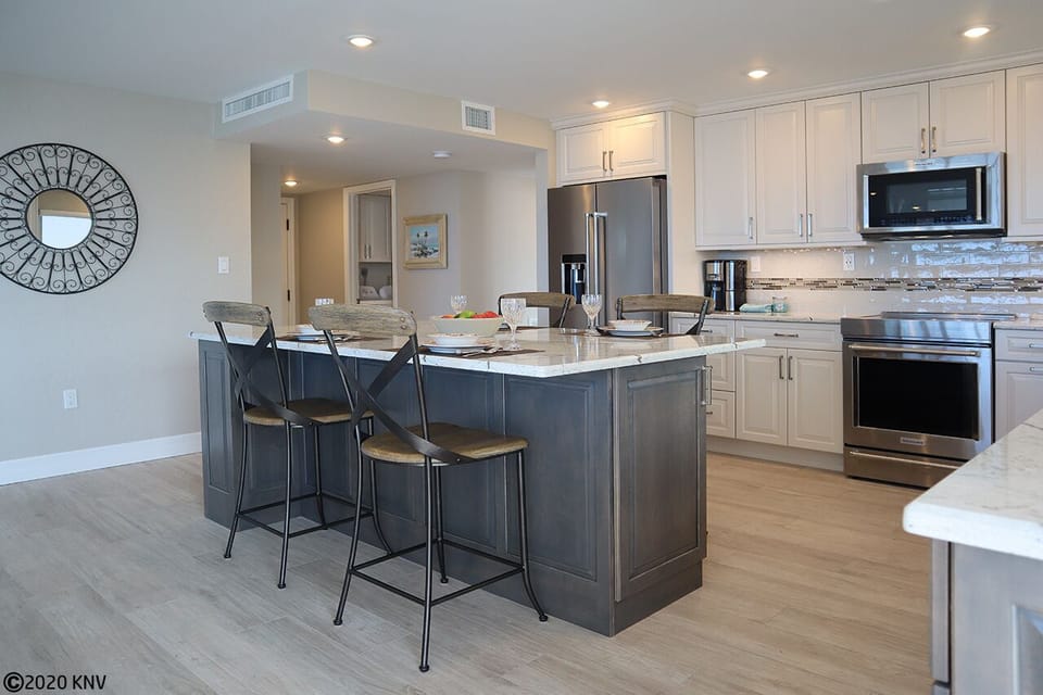 Gorgeous kitchen is newly remodeled and fully equipped for our guests.