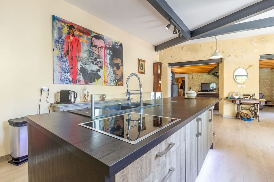 The kitchen and open plan living space