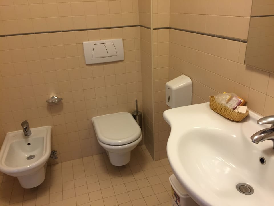 Shower, free toiletries, hair dryer, bidet