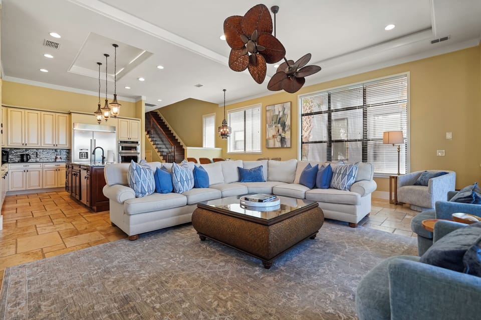 Gather the whole crew in the spacious living room