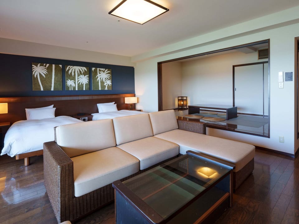 Deluxe Family Room, Non Smoking (Main Building Ocean's Wing) | In-room safe, desk, iron/ironing board (on request), WiFi (free)